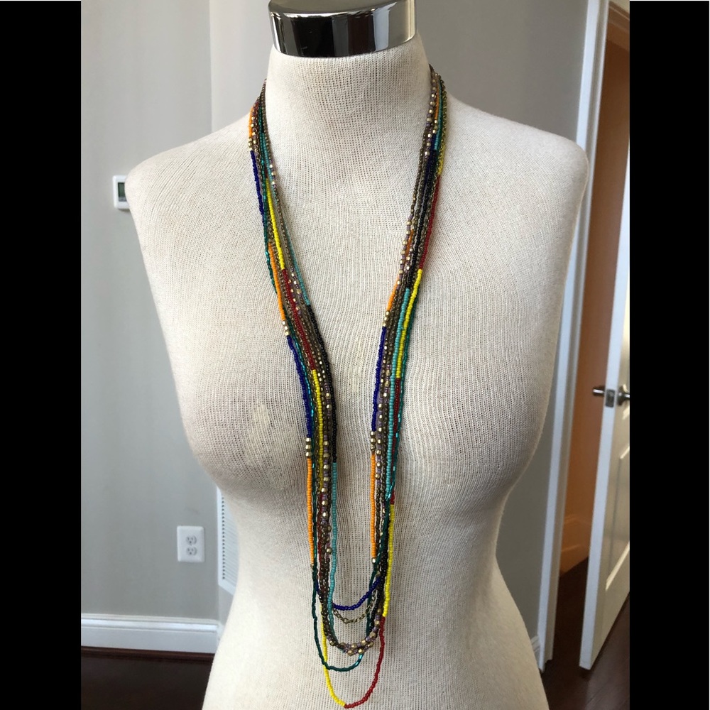 Multi Layered Colored Necklace - image 1